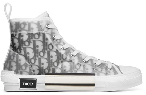 b23 high-top sneaker white dior oblique technical fabric|dior high top sneaker.